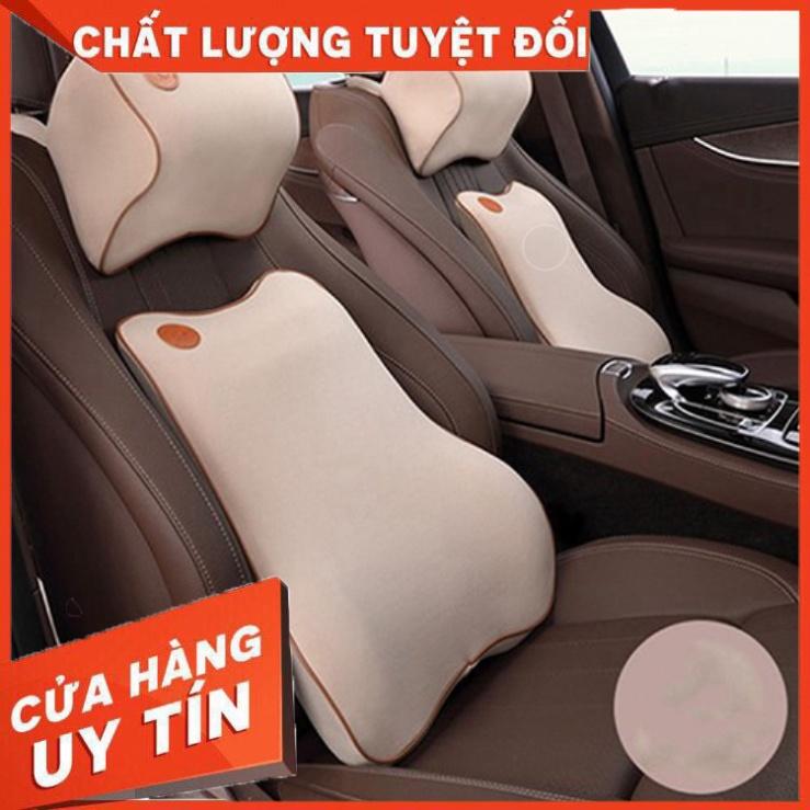 Tựa lưng và gối tựa cổ cao su non Hàng Cao Cấp