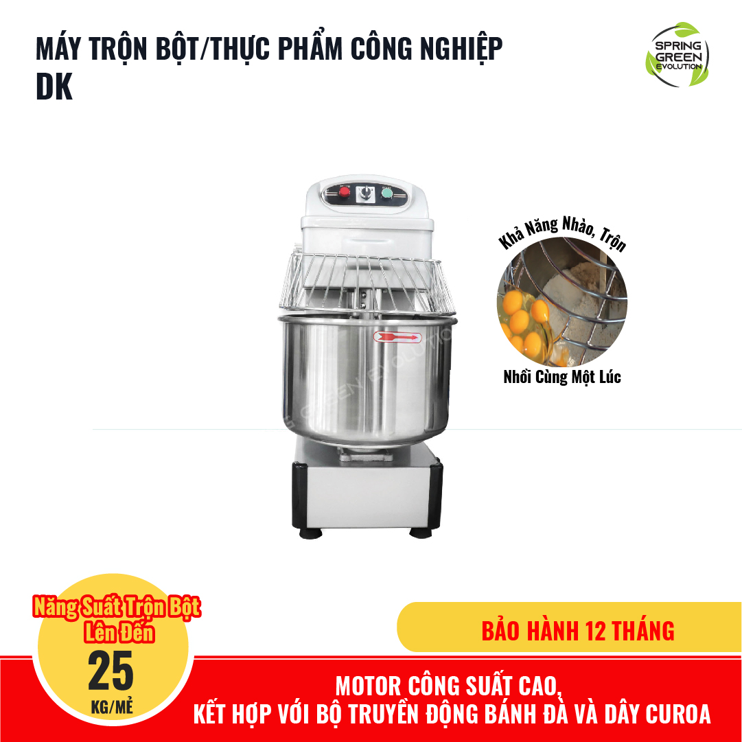 Máy Trộn Thực Phẩm Công Suất Cao DK20 (Với 3 Mẫu 20L, 30L và 60L) . Cực Kì Mạnh Mẽ, Trang Bị Motor Công Suất Cao, Trộn Mọi Thực Phẩm. Hàng Nhập Khẩu Chính Hãng SGE Thailand