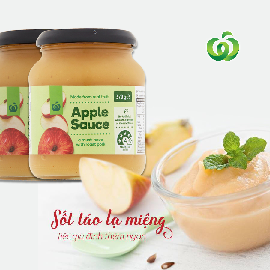 Sốt Táo - Woolworths Apple Sauce 370g