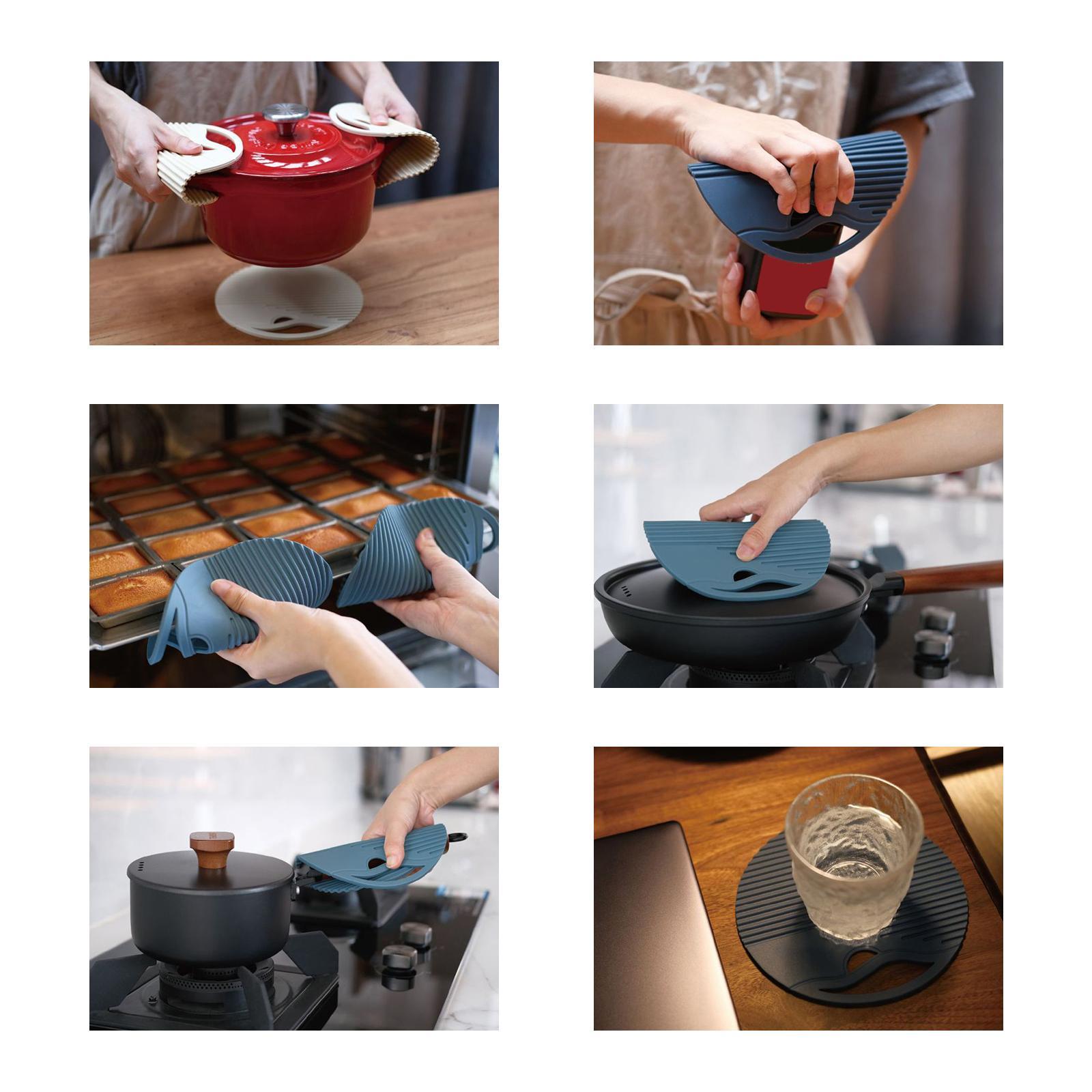 Silicone Table Mat Heat Resistant Non Slip Placemat  Black
