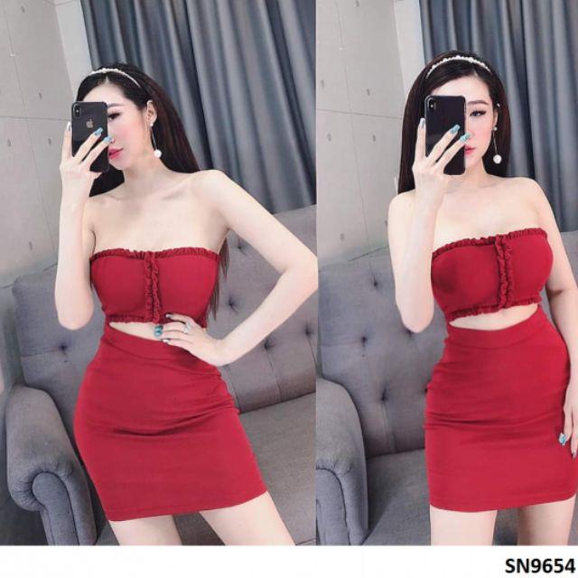 Sét áo ống bèo nhún sexy