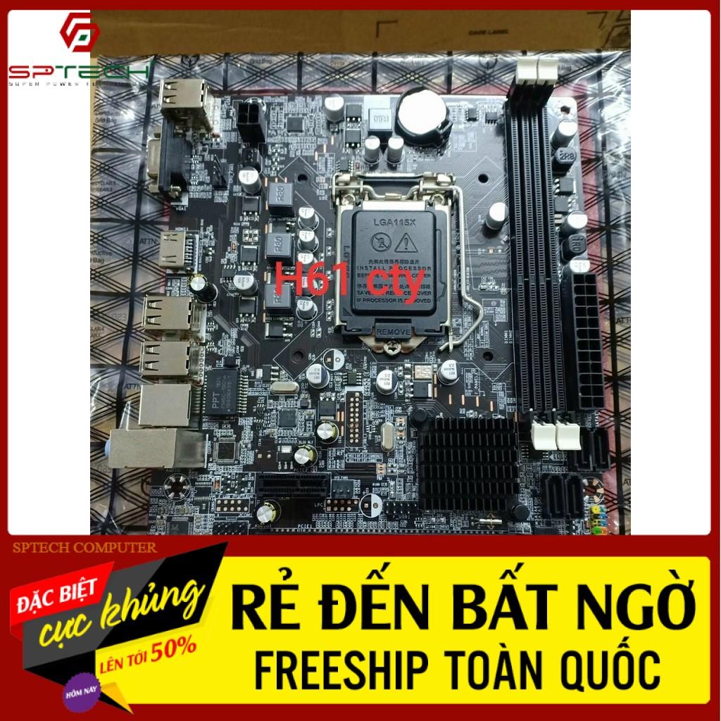 Mainboard Gigabyte  Bo Mạch Gigabyte H61 DDR3 Công Ty Box ( BH 36 tháng )