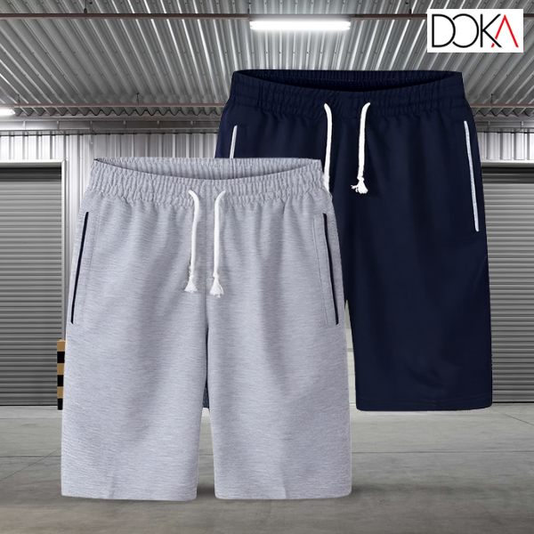 Combo 2 Quần shorts thể thao nam dạng sọt sport đùi chất thun lạnh 4 chiều cao cấp phù hợp tập gym hay mặc nhà màu trắng và đen DUI-P101 - tặng 1 khẩu trang chống nắng 