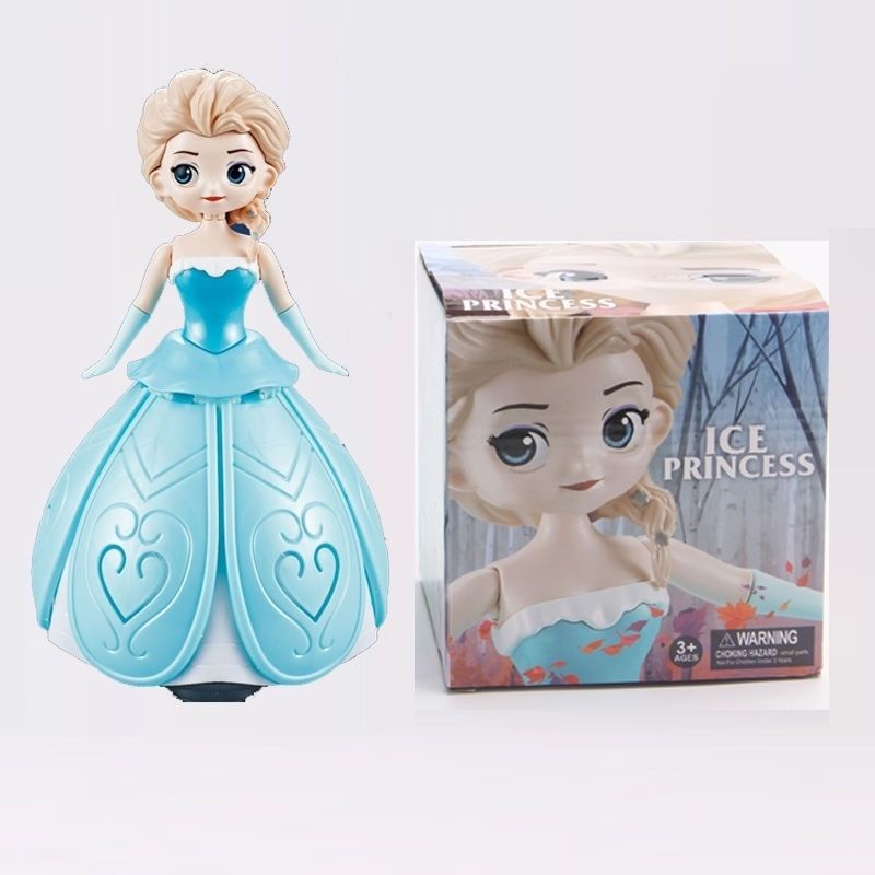 Đồ chơi búp bê Elsa xoay có đèn nhạc vui nhộn cho bé - Hàng chính hãng