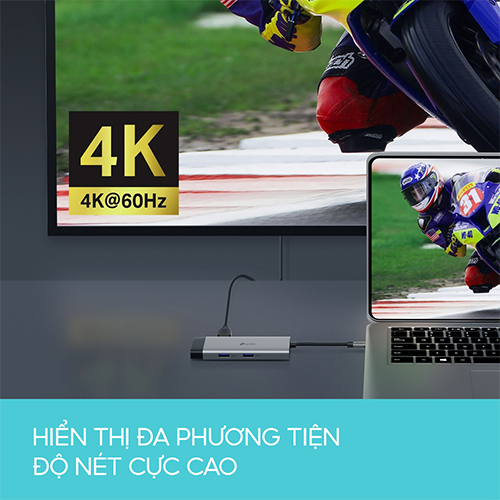 Cổng chuyển đổi TP-Link 6-in-1 USB-C UH6120C - Hàng chính hãng