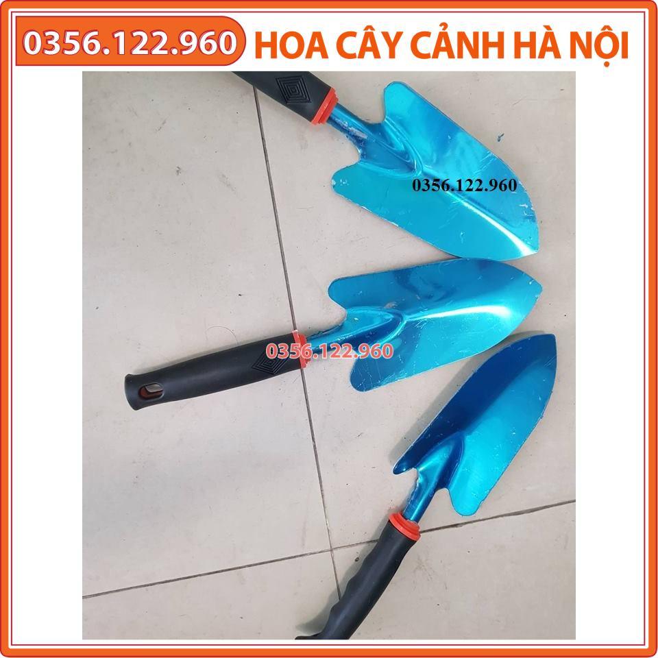 Xẻng làm vườn INOX không gỉ - cán cầm cao su - KT 30x10x3cm