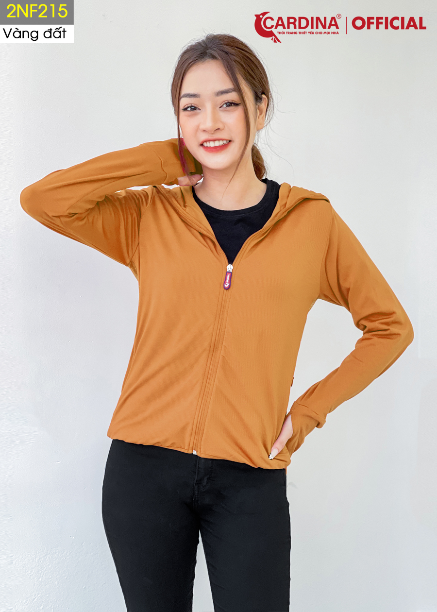 Áo Chống Nắng Nữ CARDINA 2 Lớp Chất Thun Lạnh Nhật Cao Cấp Chống Tia UV 2NF2
