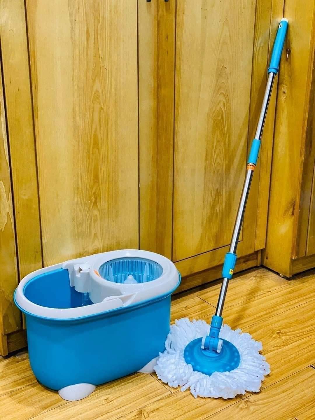 Bộ Lau Nhà Xoay Tay 360° Cao Cấp Lồng Nhựa Mop Q2 (cam kết hàng chuẩn, y hình)