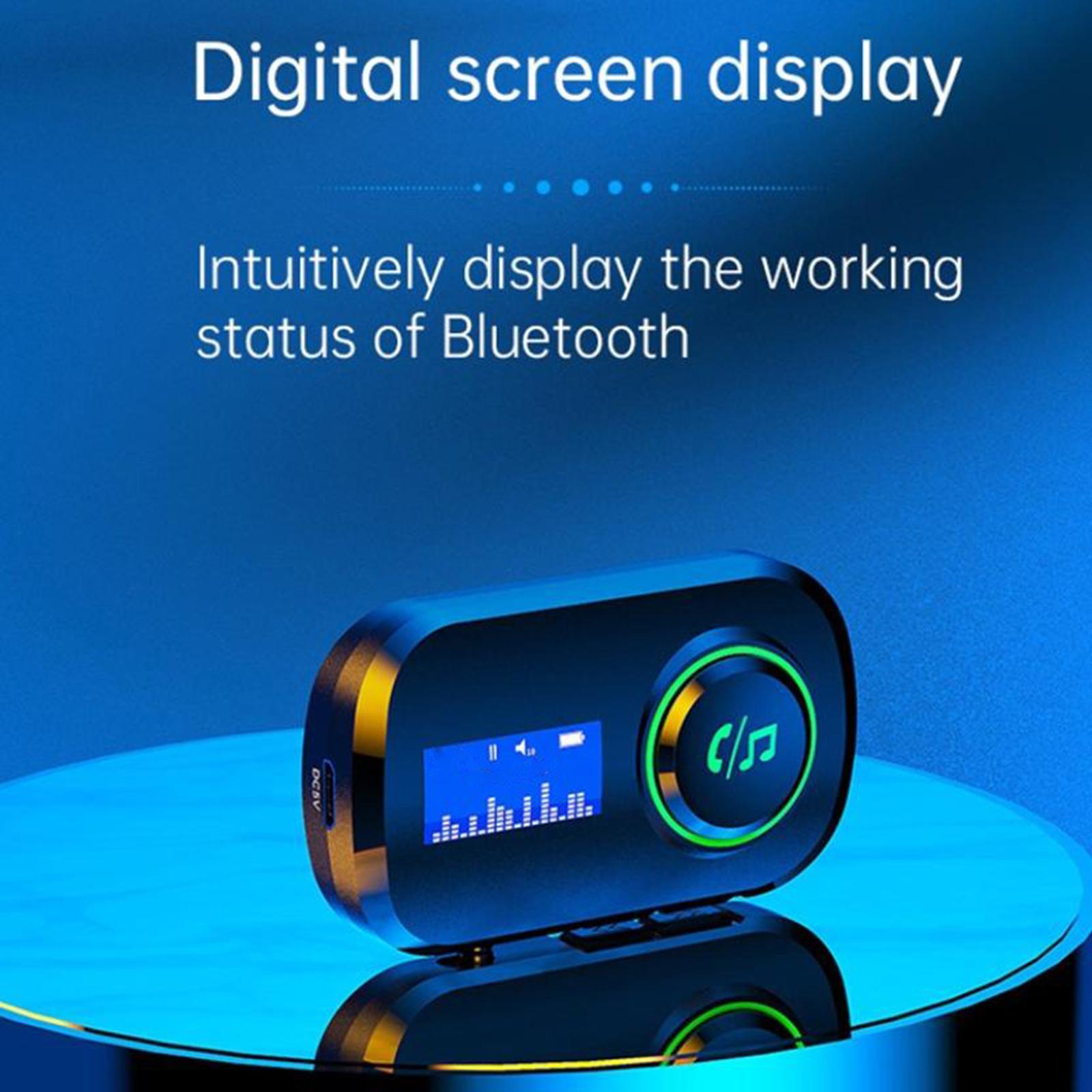 Bluetooth 5.0 and Receiver Audio Adapter w/ Display Screen