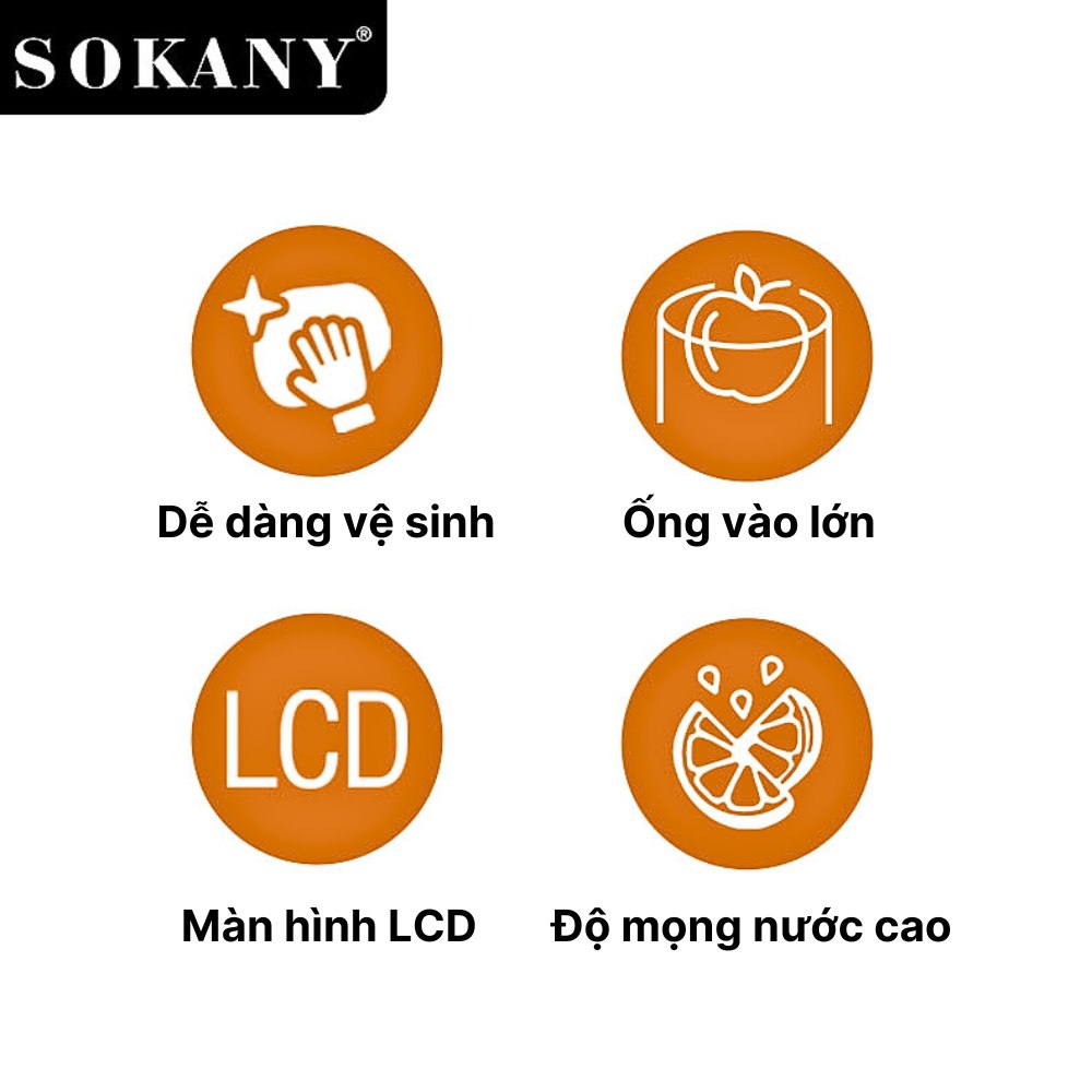 Máy ép trái cây đa năng SOKANY SK-03014 công suất cao lên đến 1200W, ép được trái cây hoa quả nhanh chóng - HÀNG CHÍNH HÃNG - DELIYA