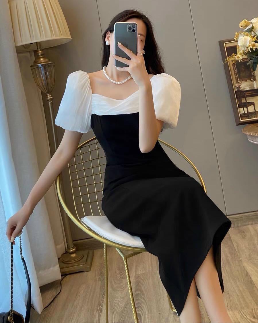 ĐẦM BODY TAY PHỒNG PHỐI TƠ 12368