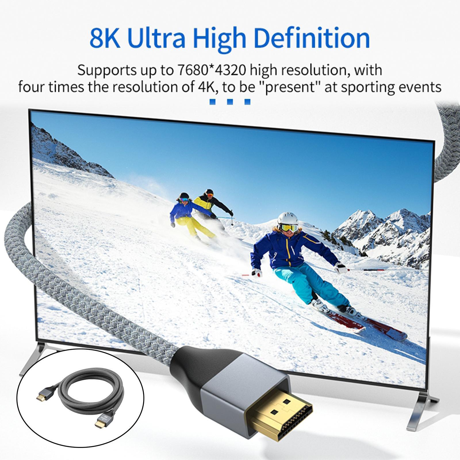 2.1 Cable 8K 60Hz 4K 120Hz High Speed Video Cord