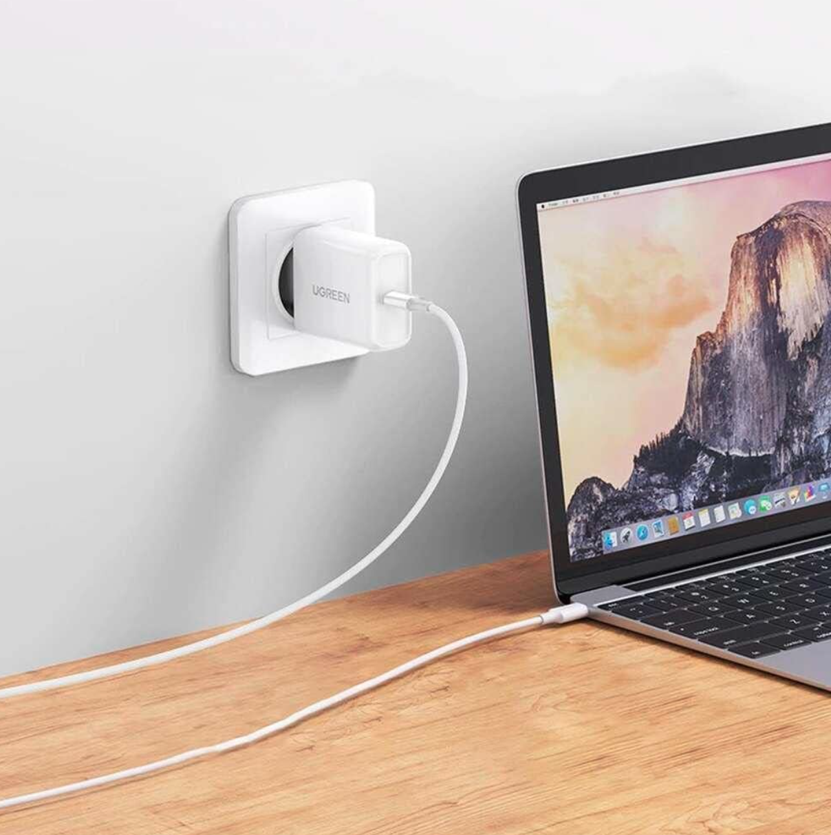 cáp usb type c revolution 2.0 vỏ abs màu trắng Ugreen 300BT60551US 1m 5A hàng chính hãng