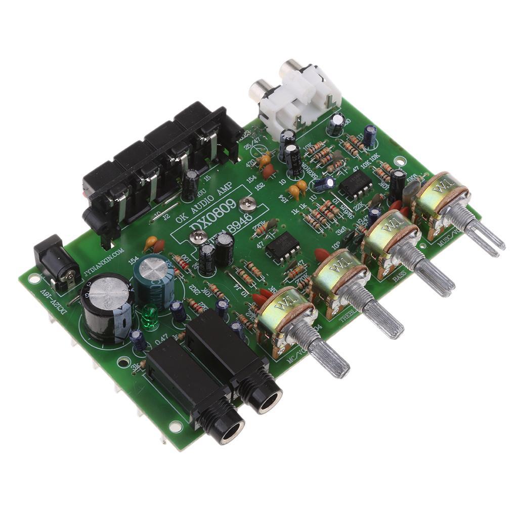 DX0809 Amplifier 12V 60W Peak Stereo Audio Power Amplifier Board DIY