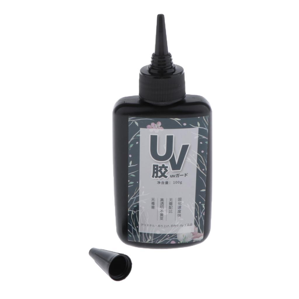 2x UV Resin Ultraviolet Hard Dilute Glue Lucid Glue Necklace Glue Box 100g