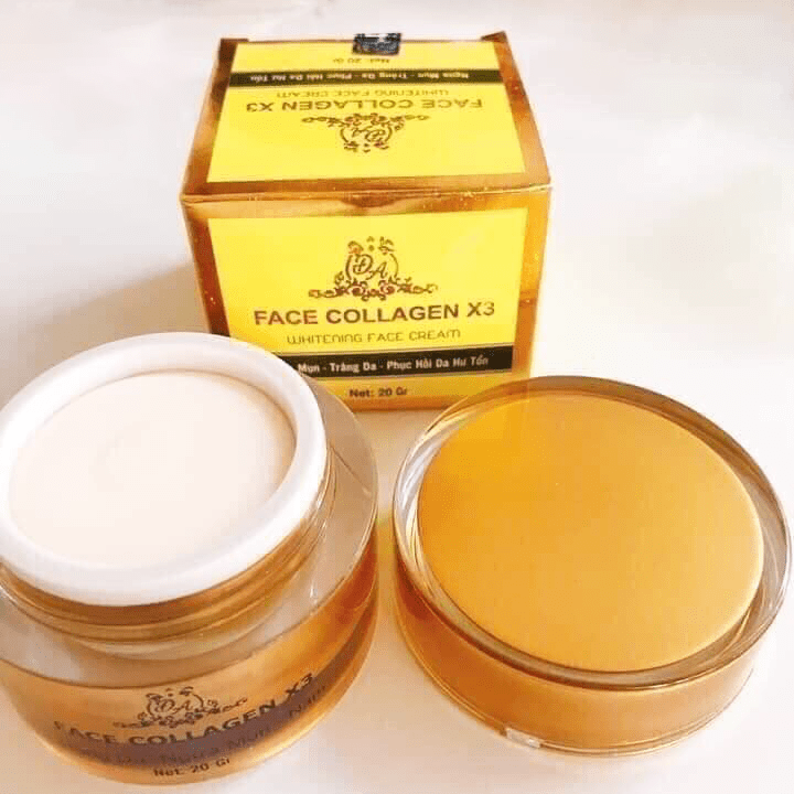 Kem Face Collagen X3 - Ngừa Mụn, Trắng Da, Phục Hồi Da Hư Tổn 20g