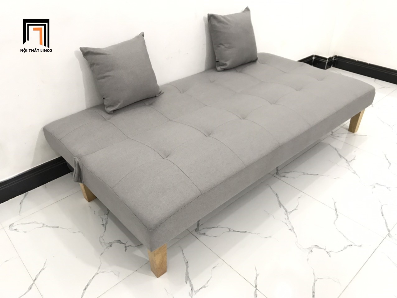 Bộ ghế sofa giường nhỏ gọn xám ghi trắng nhiều kích cỡ