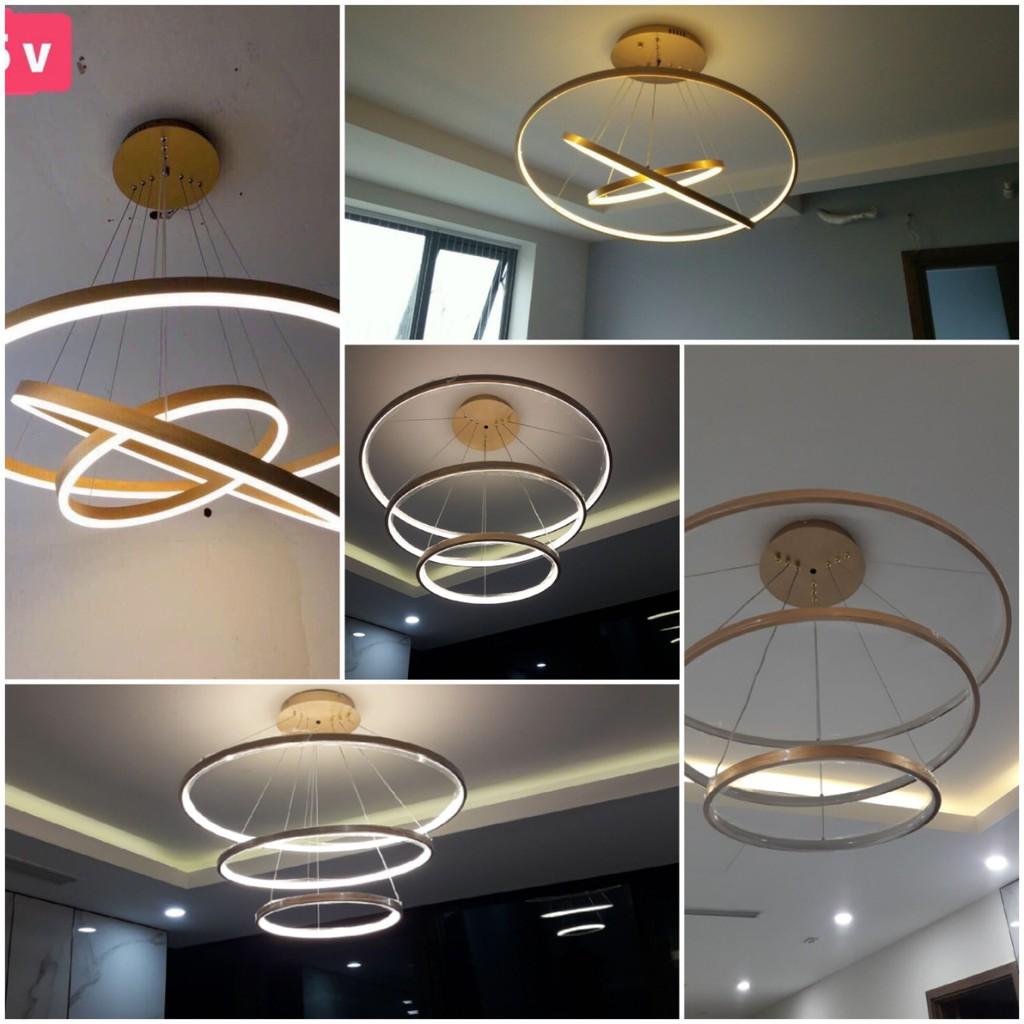 Đèn thả 3 vòng có điều khiển