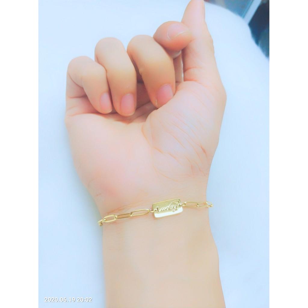 Lắc Tay Nữ Xích Nhỏ Lucky Cao Cấp- Dùng lâu dài tắm rửa thoải mái không đen
