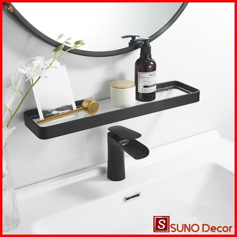 Kệ Mặt Kính Cường Lực Để Đồ Phòng Tắm Đa Năng, Kệ Mĩ Phẩm, Sơn Tĩnh Điện Chống Gỉ