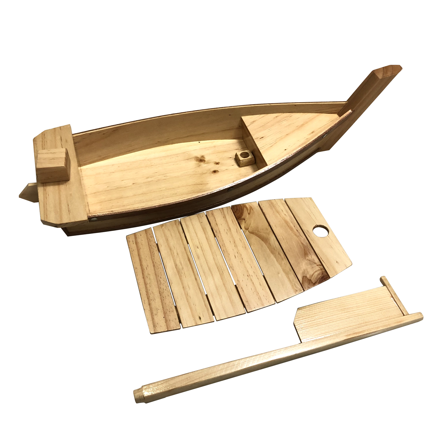 [Dài 65cm - Hàng chuẩn Nhật] Khay gỗ đựng sushi sashimi - khay thuyền gỗ sushi thuyền để setup lẩu - Gỗ thông tự nhiên