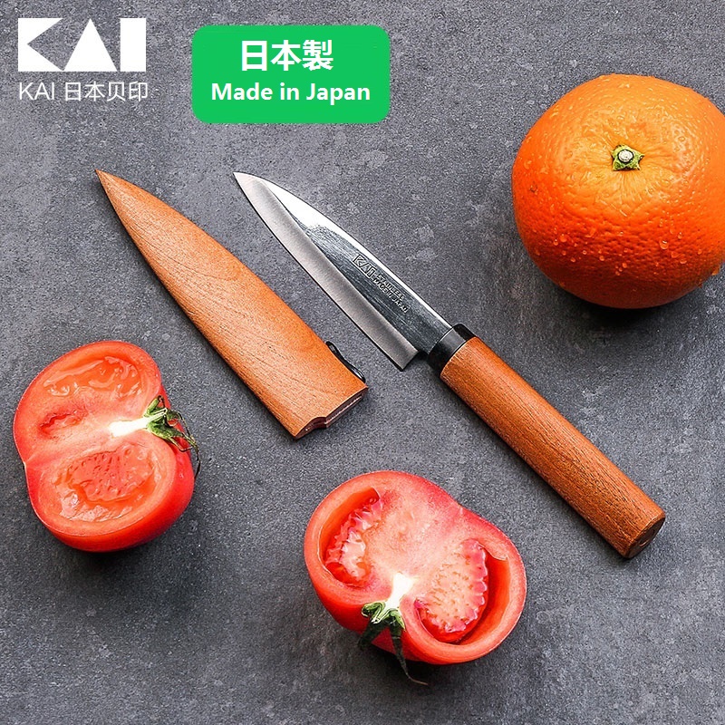 Dao gọt trái cây có nắp đậy Kai 19cm - Hàng nội địa Nhật Bản |#Made in Japan|