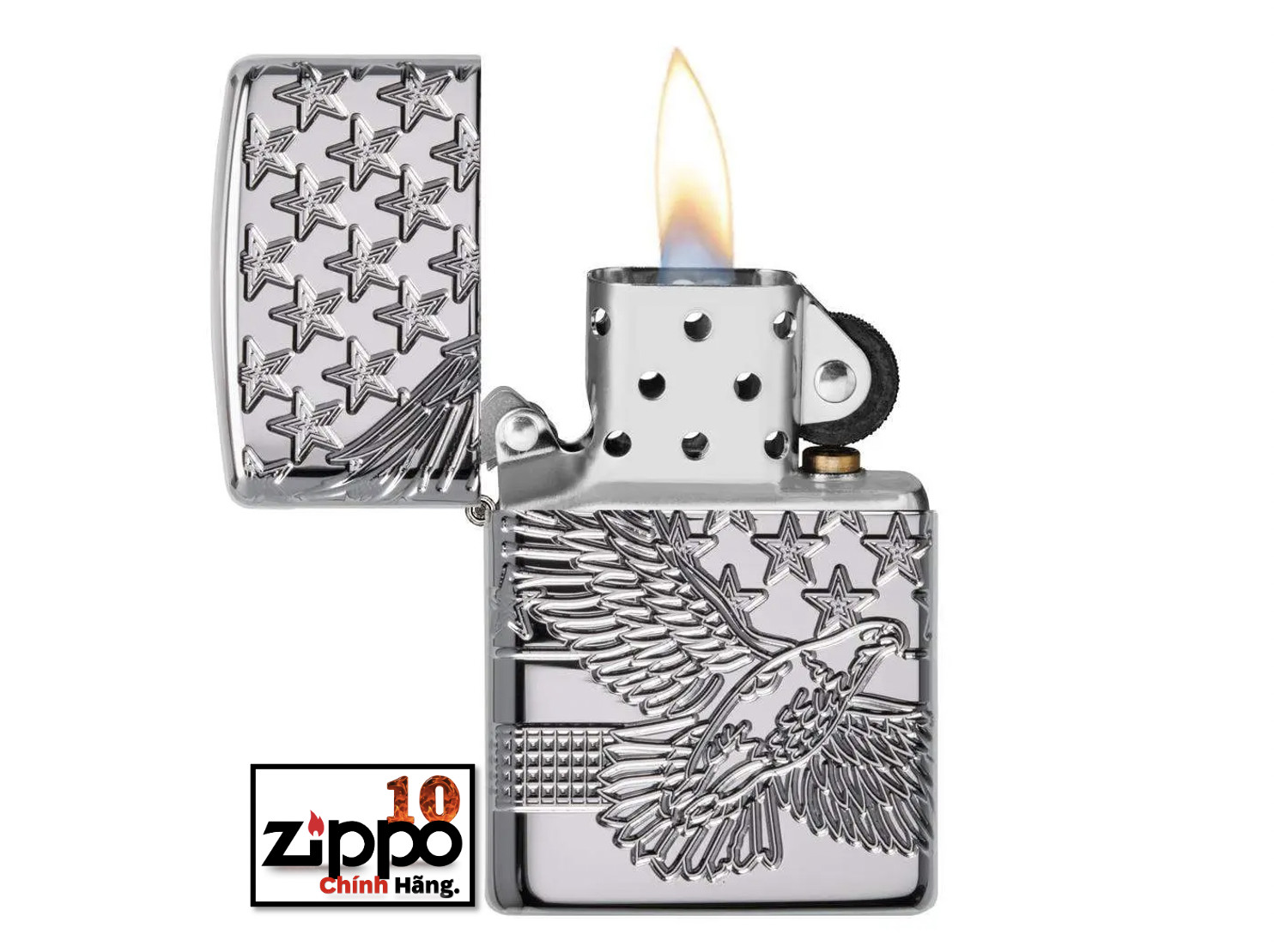 Bật lửa ZIPPO 49027 Armor Patriotic Design - Chính hãng 100%