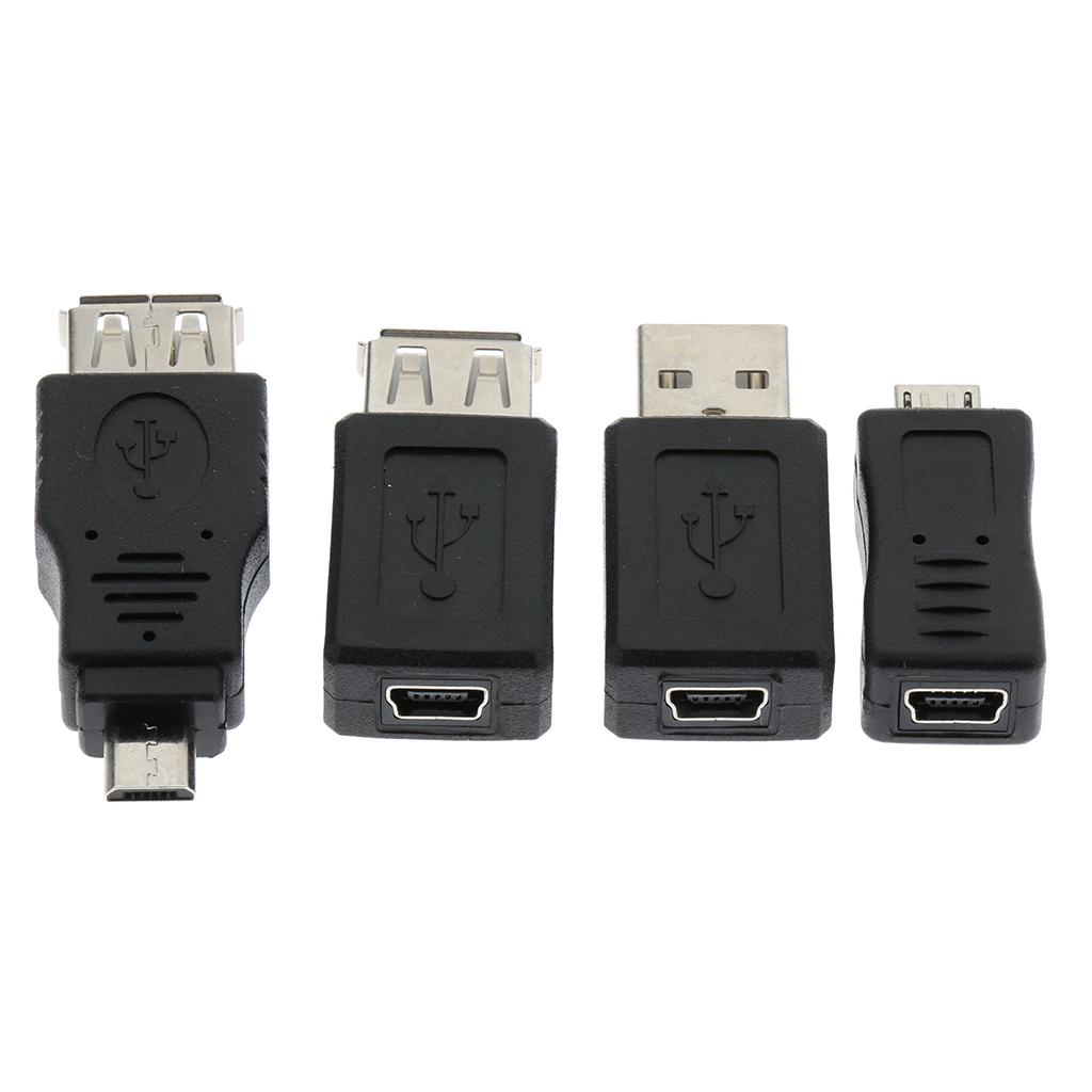 Set of 10 OTG 5pin Mini Changer Adapter Converter USB Male to Female Micro USB