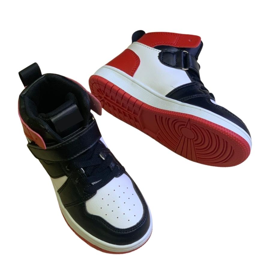 Giày bé trai cổ cao thể thao cho trẻ em 4 đến 12 tuổi trắng đỏ đen khỏe khoắn và năng động GH11