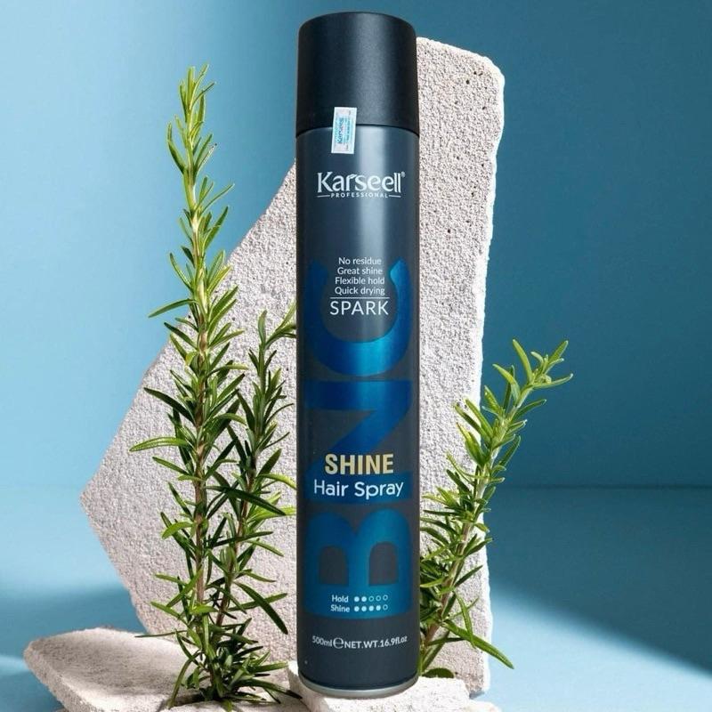 Dưỡng Chất Xịt Bóng tóc Karseell Sparkler Shine Hair Spray giữ nếp nhẹ 500ml