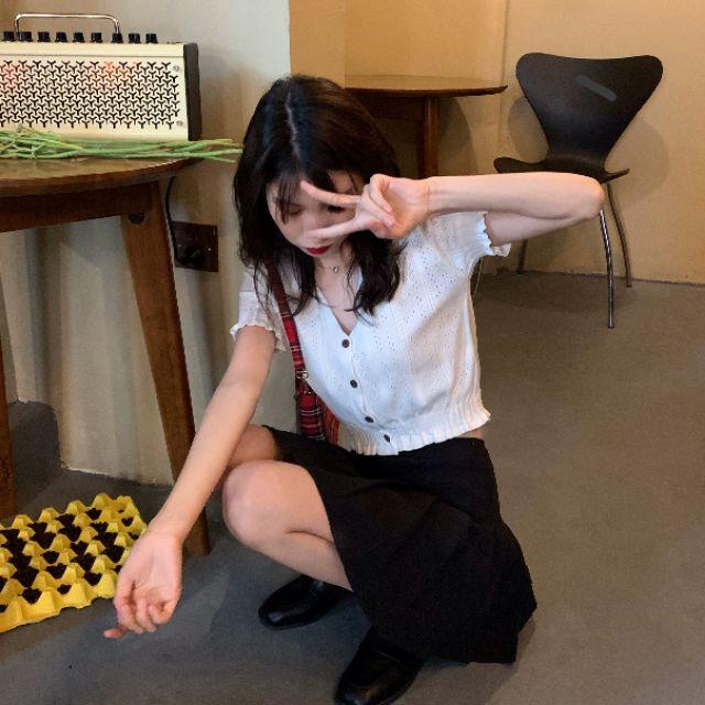 Áo croptop len mỏng hottrend 2020