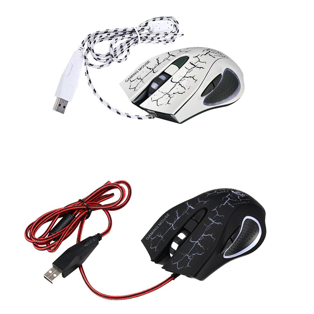 3200DPI LED Optical 6 Buttons USB Wired Gaming Game Mouse for Laptop
