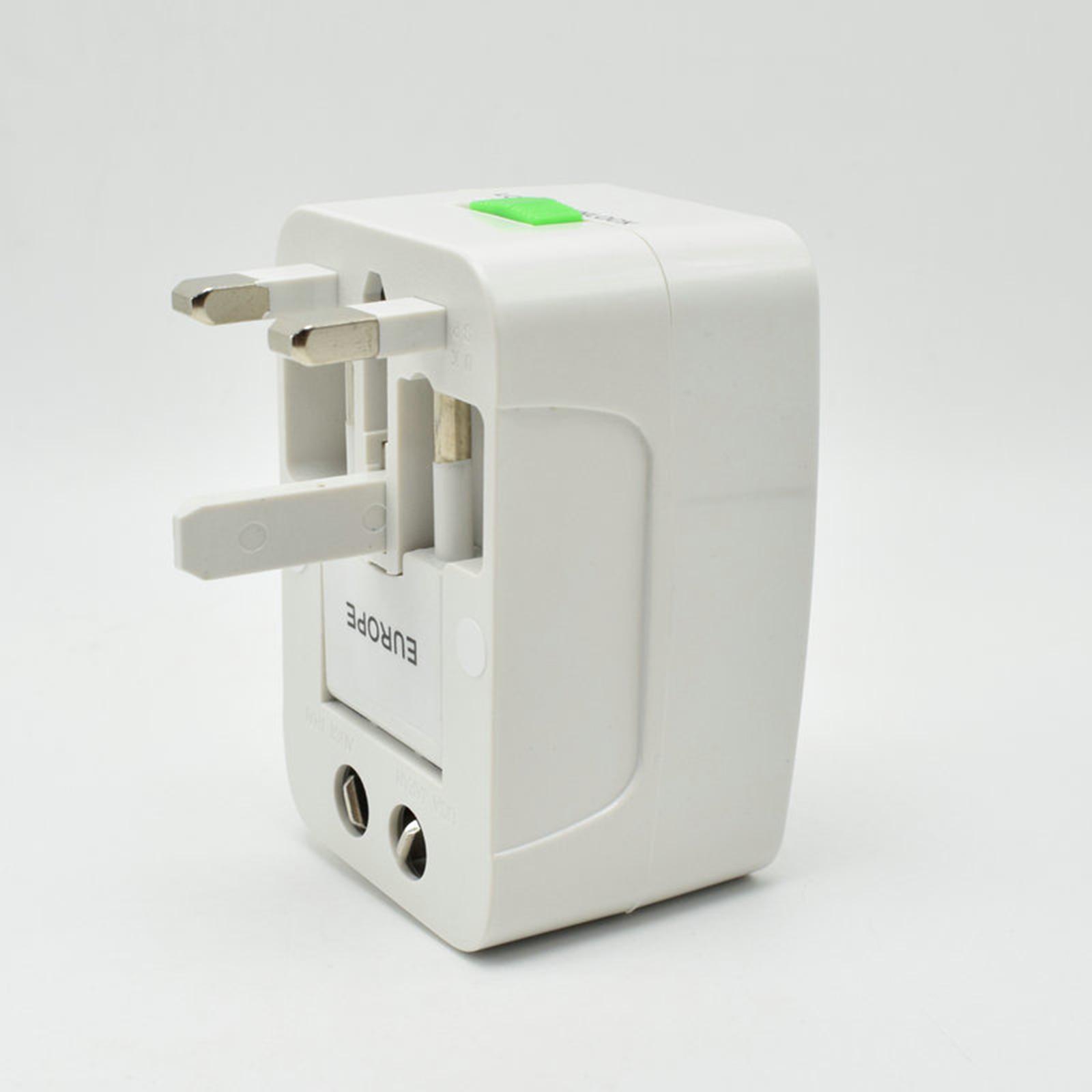 Universal Worldwide Phone Charger Travel Wall AC Power Plug Adapter All in One Charging Ports for USA EU UK AU