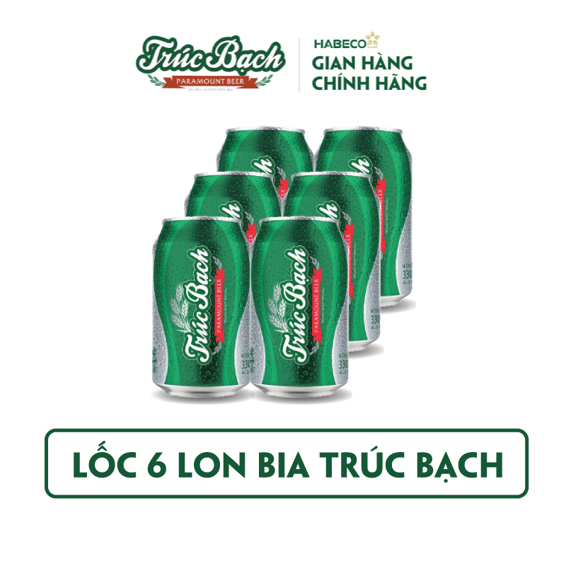 Lốc 6 lon Bia Trúc Bạch (330ml/lon)