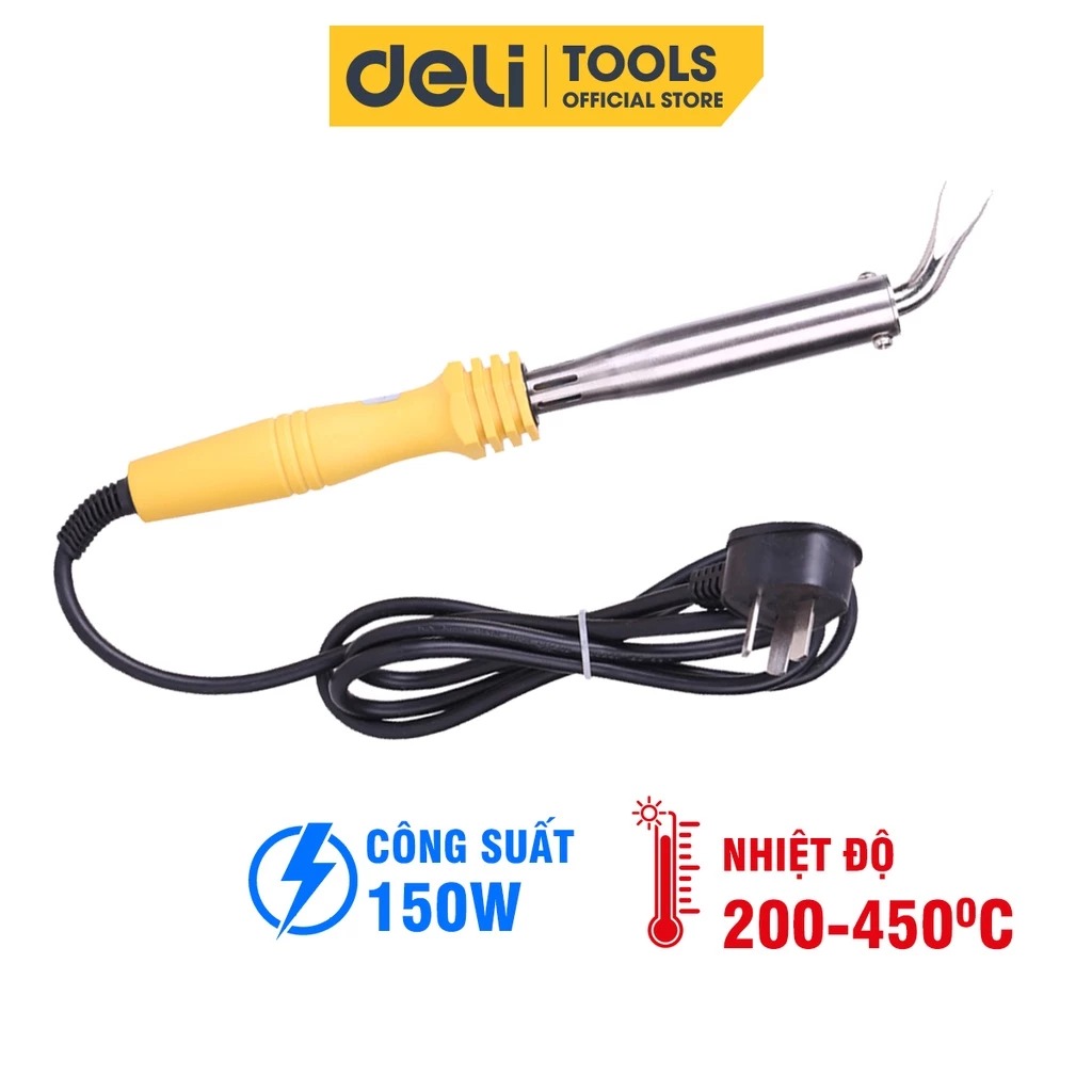 Mỏ Hàn Điện Deli Công Suất 35W/50W Lõi Làm Nóng Ceramic - Tay Cầm Chống Trơn Trượt - Chất Liệu Cao Cấp, An Toàn Sử Dụng