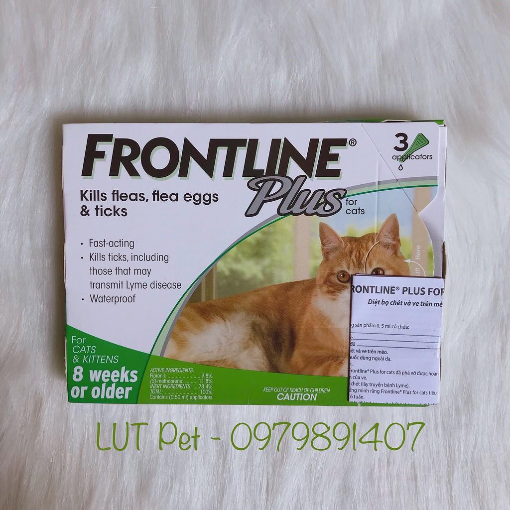 Nhỏ gáy cho mèo tr ị ve rận Frontline Plus diệt bọ chét nấm viêm da