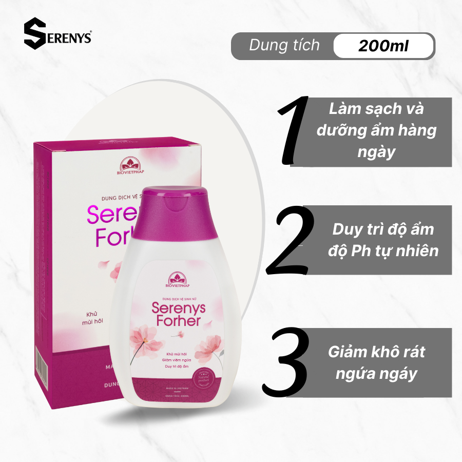 Dung dịch khử mùi vệ sinh vùng nhạy cảm cho nàng Serenys Forher 200ml