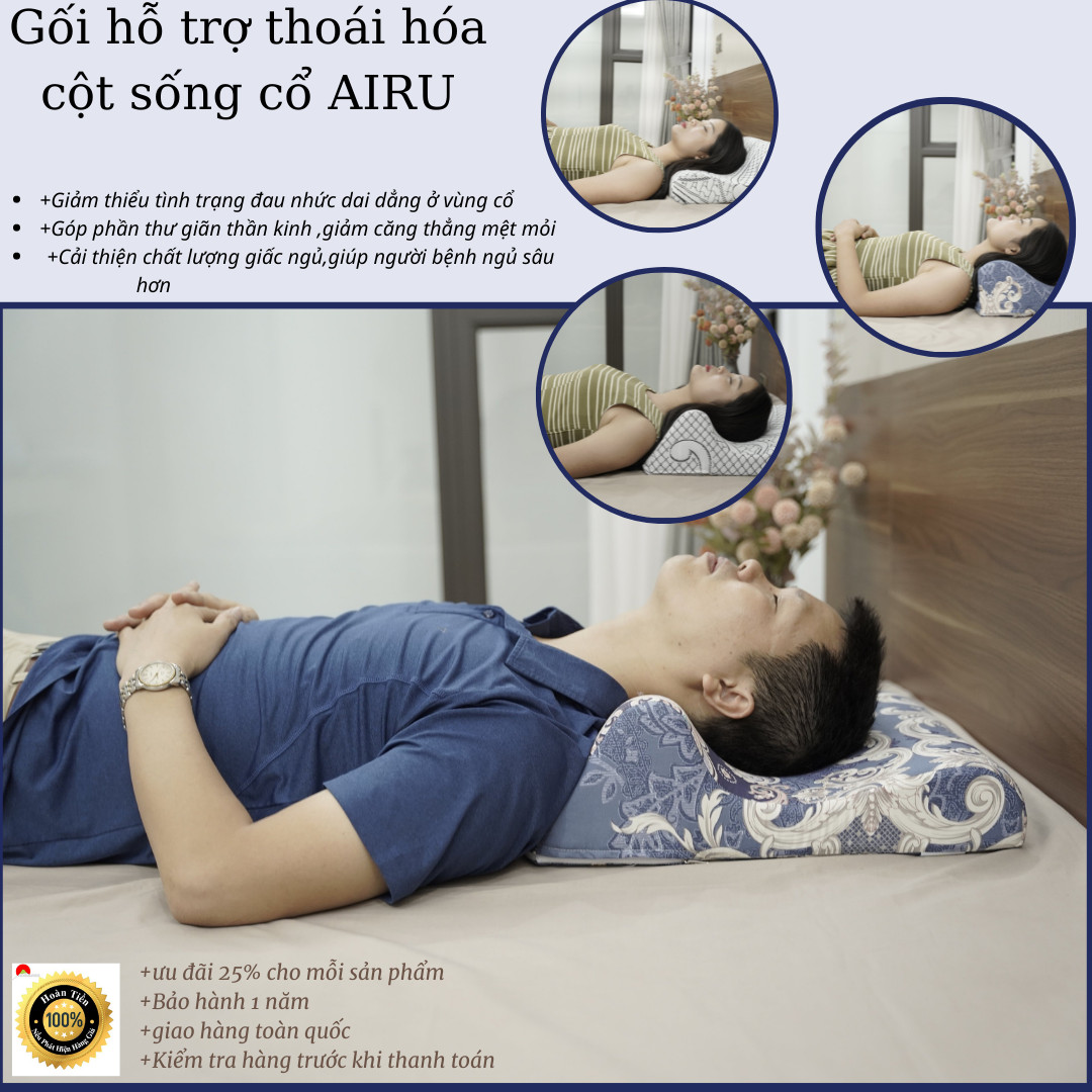 Gối hỗ trợ thoái hóa cột sống cổ- AIRU