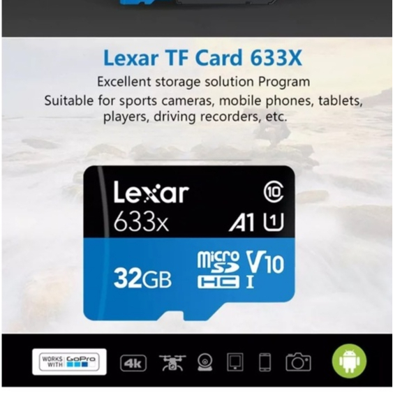 Thẻ nhớ MicroSD Lexar 633x 32GB/64GB - Chuyên dụng cho Camera, Tốc độ đọc lên đến 100MB/s - HÀNG CHÍNH HÃNG
