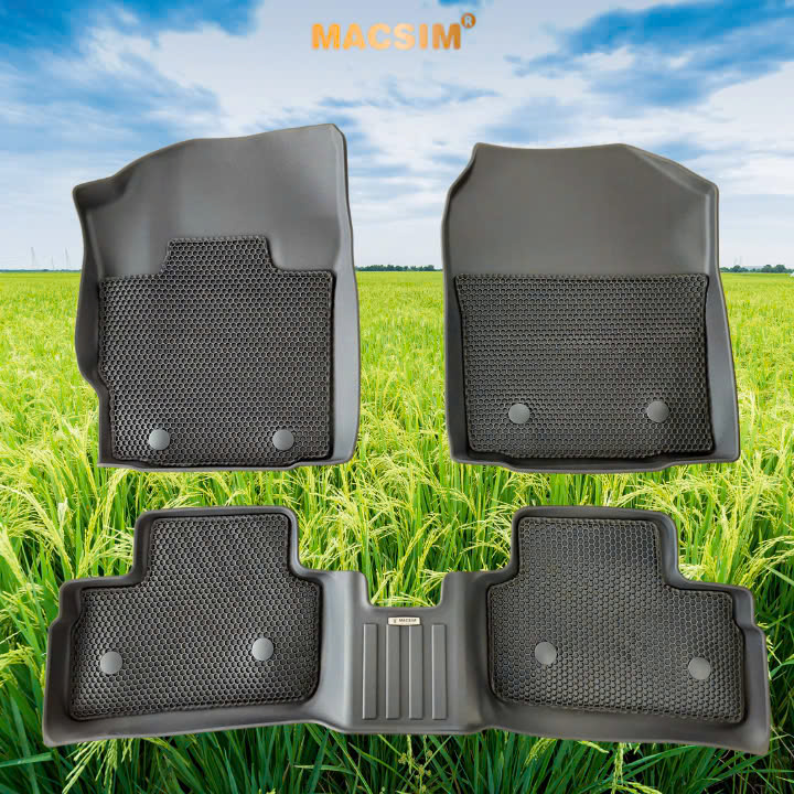 Thảm 2 lớp (sd3) dạng lưới lục giác cho Toyota yaris Cross 2023+ bề mặt cao su siêu sạch nhãn hiệu Macsim