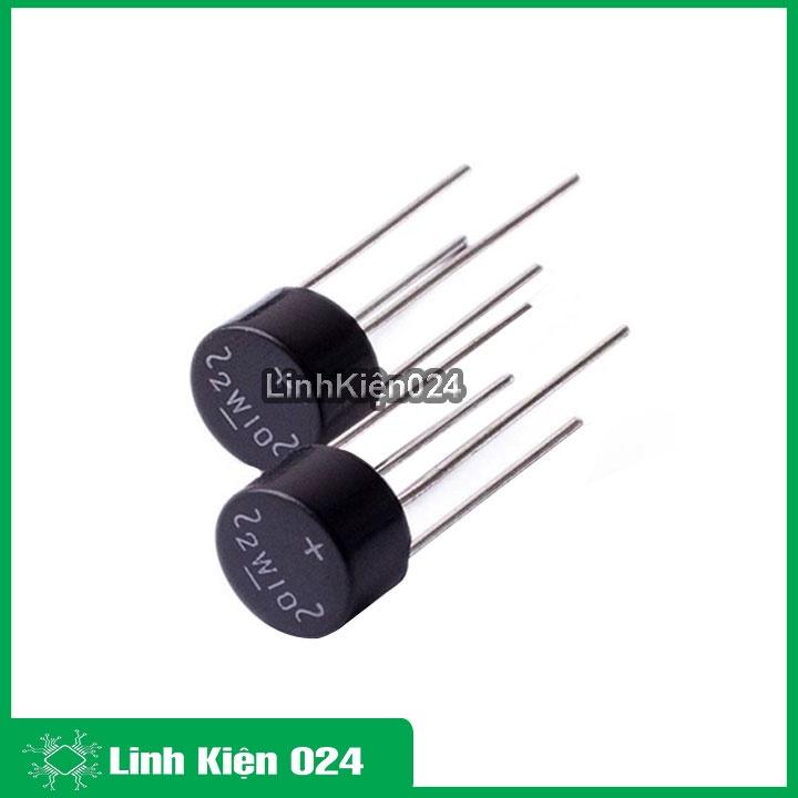 Diode cầu 2A 2W10 tròn chỉnh lưu dòng điện xoay chiều thành dòng một chiều