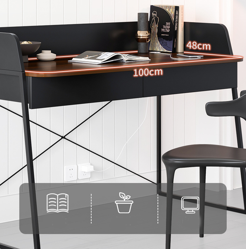 Bàn làm việc thiết kế khung sau chữ X hiện đại sang trọng, bàn học phong cách tối giản tinh tế
