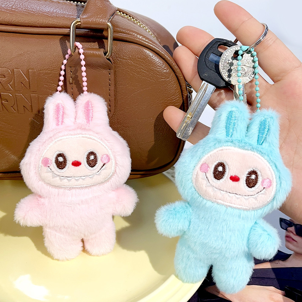 Móc khóa Gâu bông Labubu Monsters Macaron treo balo charm phụ kiện gắn balo túi xách