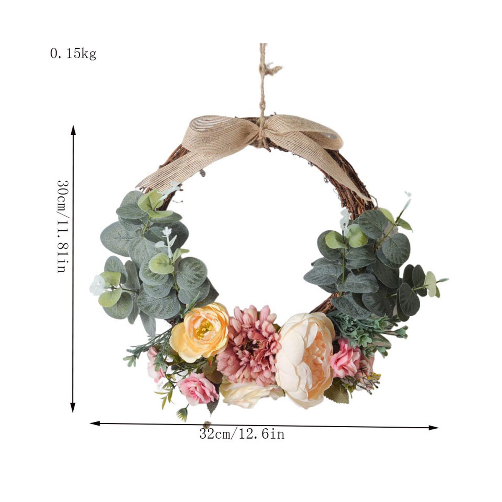 Peony Wreaths Artificial Flower Wreath for Front Door Spring Summer Decor