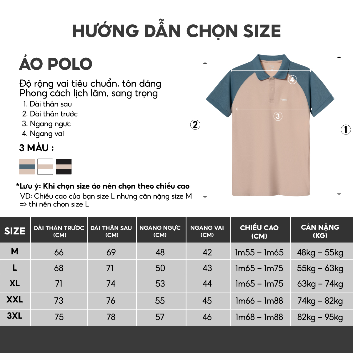 Áo thun polo nam TSIMPLE có cổ ngắn tay vải cotton cá sấu cao cấp form rộng big size A02007