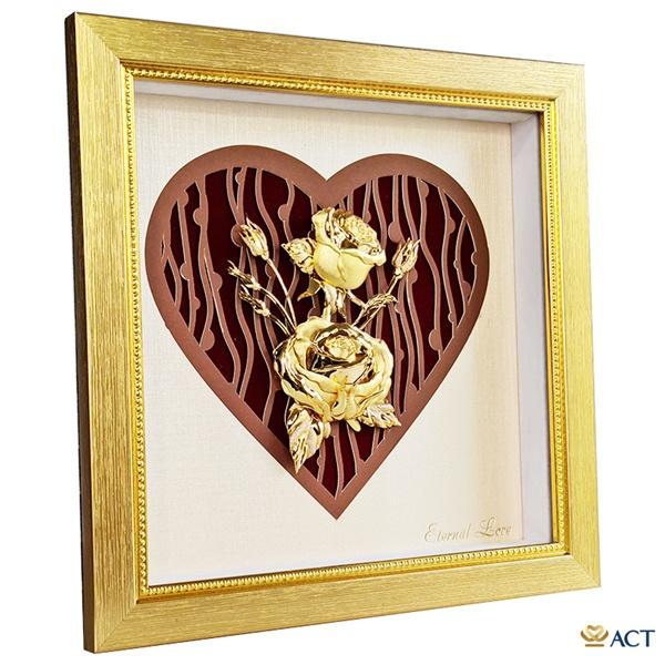 Tranh Hoa Hồng dát vàng 24k- quà tặng vợ, quà tặng bạn gái, quà 20/10, quà 8/3, quà valentine,...