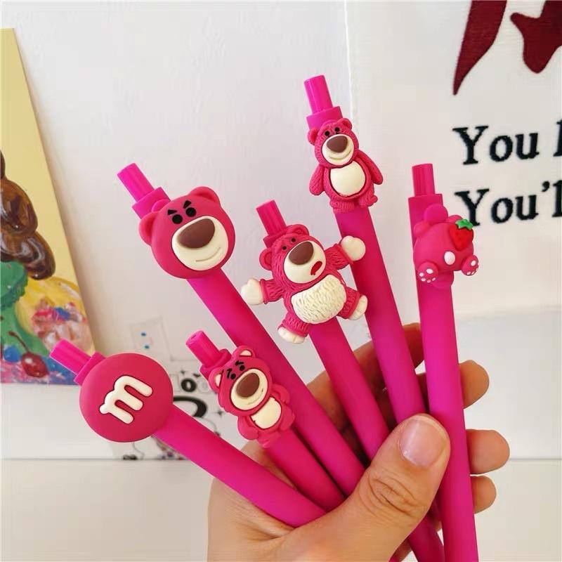 Set 7 chiếc bút đính hình gấu dâu lotso dễ thương