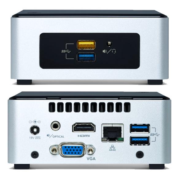 Máy tính để bàn văn phòng mini NUC5PPYH - Chưa bao gồm RAM &amp; SSD - Hàng chính hãng