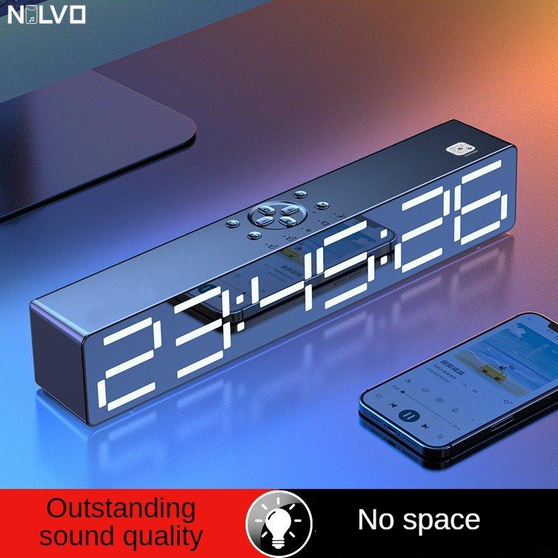 Thiết kế gương Loa Màn hình Led đen trắng Loa âm thanh nổi Máy tính để bàn Tv Đa phương tiện Loa Màn hình Loa Đồng hồ Màu sắc: đen