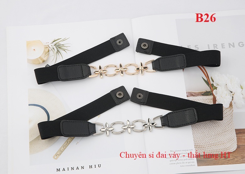 Đai váy thắt lưng nữ chun co giãn bản 2.5cm B26